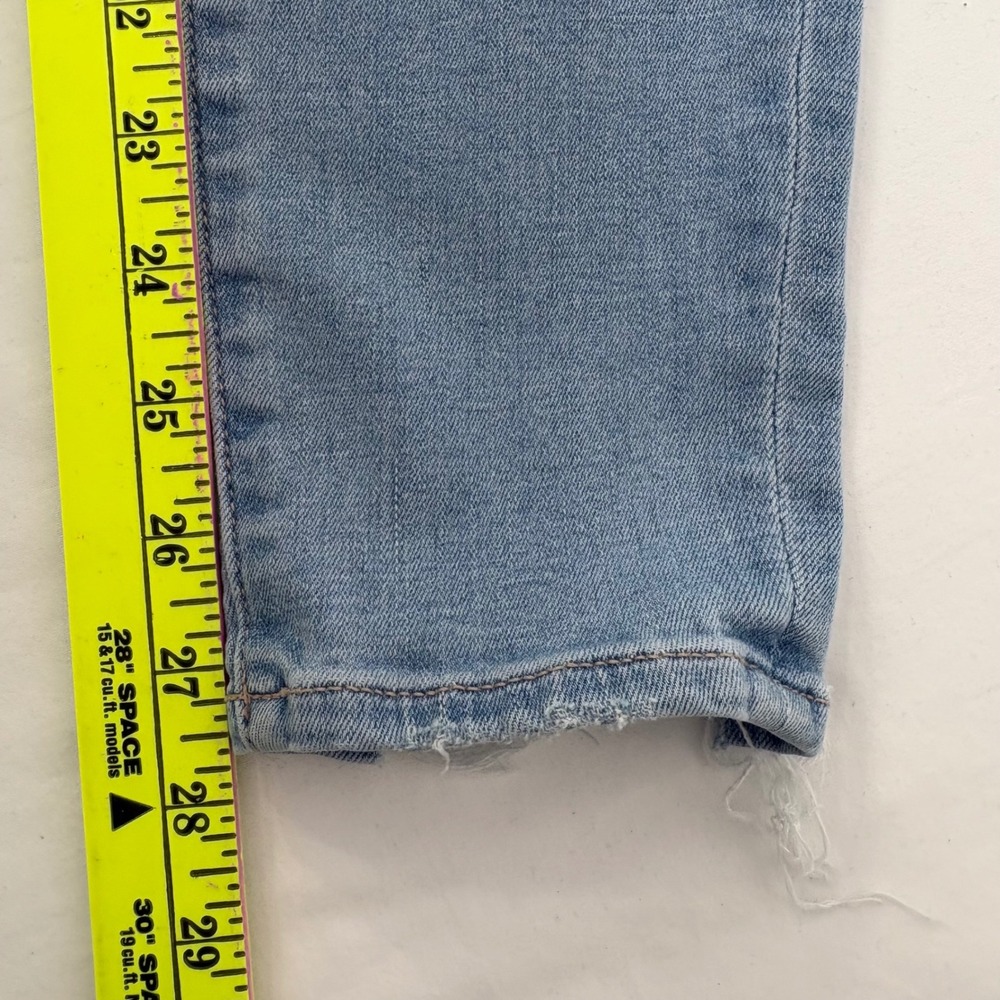 American Eagle High Rise Jegging Light Wash Distressed Frayed Hem Jeans Size 10 - Picture 11 of 11